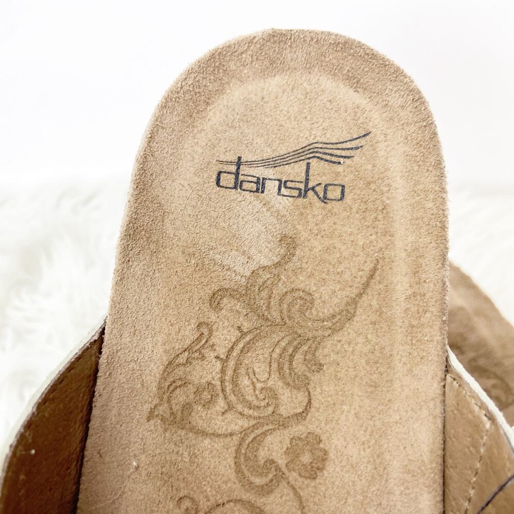Dansko 42 12 US Womens Pewter Embellished Pamela Leather Thong Comfort Sandals - Picture 8 of 12